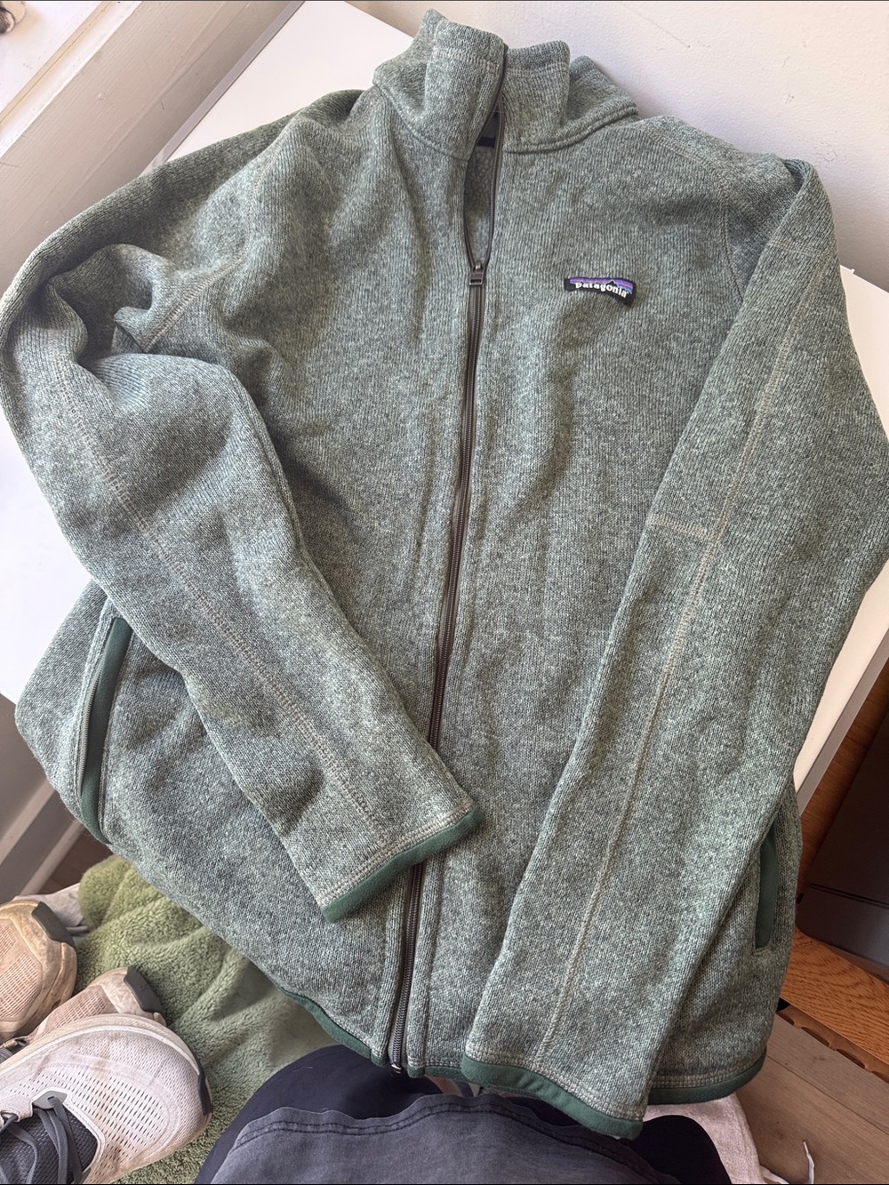 Patagonia womens better sweater Zip-Up Fleece Jacket - Heather Sage Green